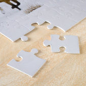 Paarden die op sneeuw lopen legpuzzel (Zijkant)