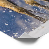Paarden die op sneeuw lopen poster (Hoek)
