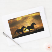 Paarden die op zonsondergang Stickers lopen (Envelop)