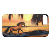 Paarden die op zonsonderstrand lopen Case-Mate iPhone case (Achterkant (Horizontaal))