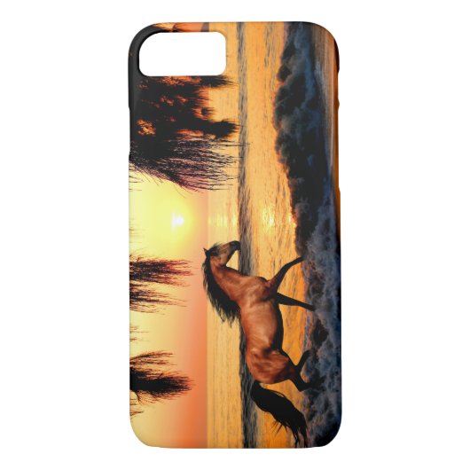 Paarden die op zonsonderstrand lopen Case-Mate iPhone case (Achterkant)
