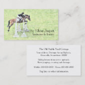 Paarden die over een hek springen visitekaartje (Voorkant / Achterkant)