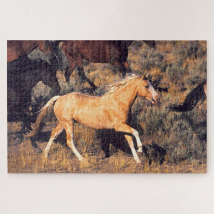 Paarden die over een Ponderosa Ranch rennen Legpuzzel