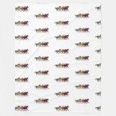 Paarden die over wit lopen fleece deken (Voorkant)