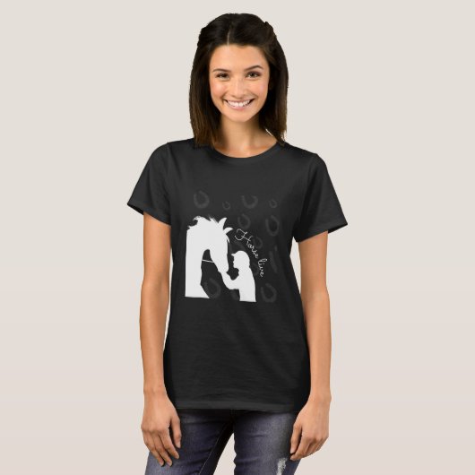 Paarden die paarden ruiken, dames voor Rider T-shirt (Voorkant volledig)