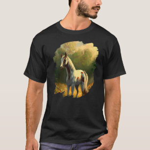 Paarden die  rugleuning met retro-paardenrennen sc t-shirt