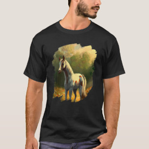 Paarden die rugleuning met retro-paardenrennen sc t-shirt