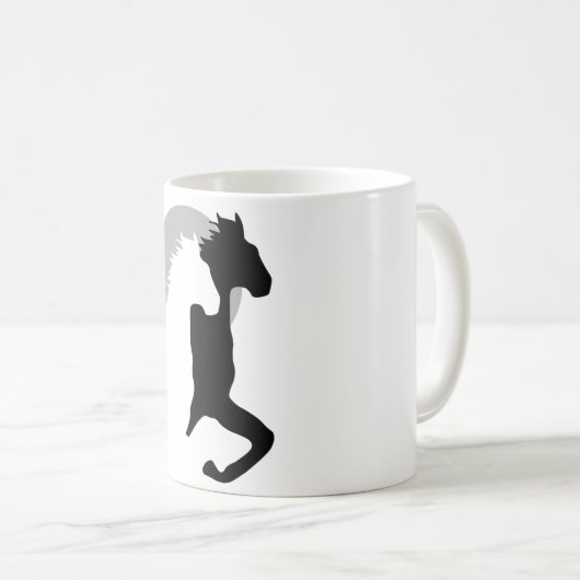 paarden die samen beker mok lopen (Voorkant rechts)