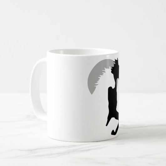 paarden die samen beker mok lopen (Voorkant links)