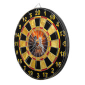 Paarden die vechten in een slecht bliksemstorm dartbord (Voorkant Rechts)