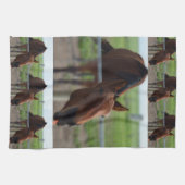 Paarden die voor een wortel uitkomen, theedoek (Horizontaal)