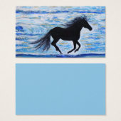 Paarden die vrij door het Visitekaartje van het Ze (Voorkant /achterkant)