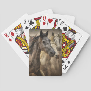 Paarden die vrij lopen pokerkaarten