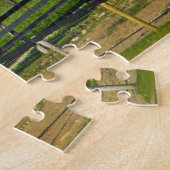 Paarden die Wisconsin grazen. Legpuzzel (Zijkant)