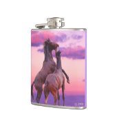 Paarden die zonsopgang spelen Flask Heupfles (Links)