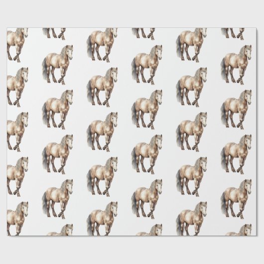 Paarden Dieren Boerderij Bruiloft  Cadeaupapier (Vlak)