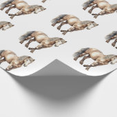 Paarden Dieren Boerderij Bruiloft  Cadeaupapier (Hoek)