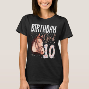 Paarden Dierenvrienden 10e verjaardag meisje B Dag T-shirt