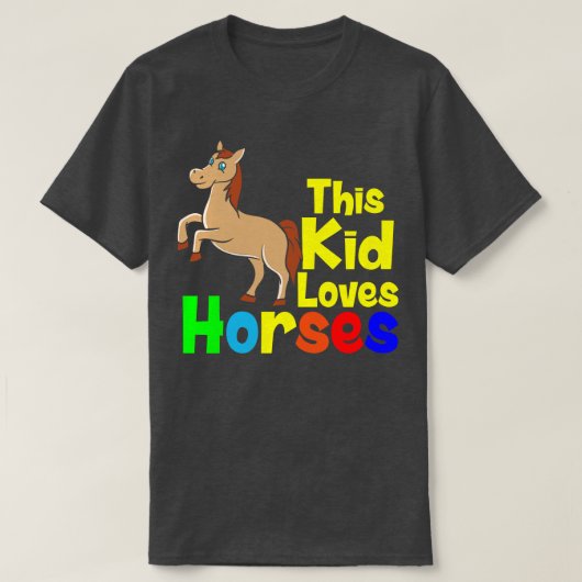 Paarden Dit Kind houdt van paarden T-shirt (Design voorkant)