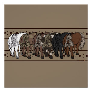 Paarden door figdewdrop Poster