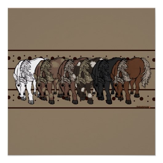 Paarden door figdewdrop Poster (Voorkant)
