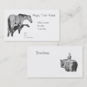 Paarden, draagbaar, ruig, leesson: Paarden in potl Visitekaartje (Voorkant / Achterkant)