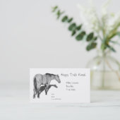 Paarden, draagbaar, ruig, leesson: Paarden in potl Visitekaartje (Staand voorkant)