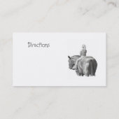 Paarden, draagbaar, ruig, leesson: Paarden in potl Visitekaartje (Achterkant)