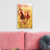Paarden draaien canvas afdruk (Insitu (Woonkamer))