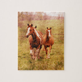 Paarden draaien legpuzzel