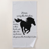 Paarden Dragen Wijsheid Dier Strandlaken (Voorkant)