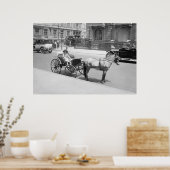 Paarden Drawn Buggy: begin jaren '00 Poster (Keuken)