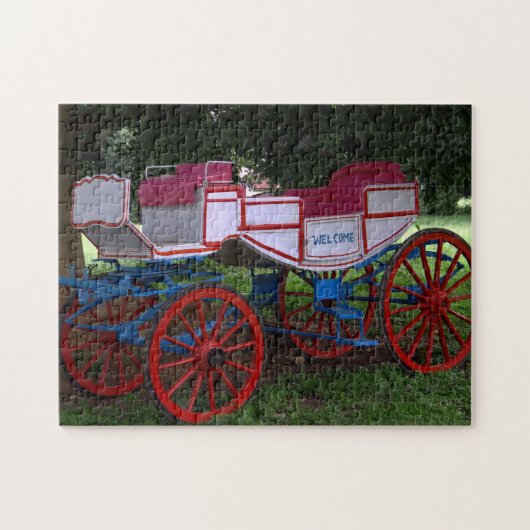 Paarden Drawn Carriage India. Legpuzzel (Horizontaal)
