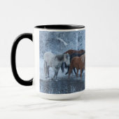 Paarden drijven in de winter mok (Links)