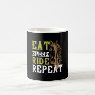 Paarden - Eat Sleep Ride Herhalen Koffiemok