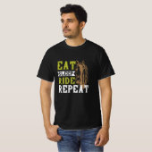 Paarden - Eat Sleep Ride Herhalen T-shirt (Voorkant volledig)