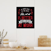 Paarden - een slechte dag in het gebied is beter poster (Keuken)