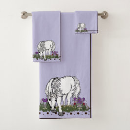 Paarden Eenhoorn door figdewdrop Bad Handdoek Set