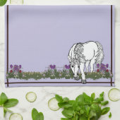 Paarden Eenhoorn door figdewdrop keukenhanddoek (Gevouwen)