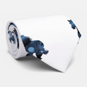 Paarden , Elegante stropdas blauw Paard (Opgerold)
