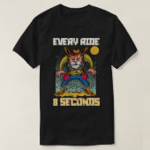 Paarden elke rand 8 seconden Bucking Bronco Horse T-shirt (Design voorkant)