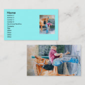 Paarden en aankomst visitekaartje (Voorkant / Achterkant)