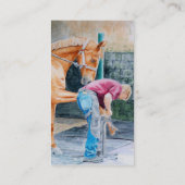 Paarden en aankomst visitekaartje (Achterkant)