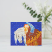 Paarden en Angel Briefkaart (Staand voorkant)