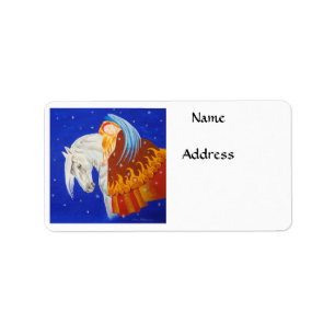 Paarden en Angel Etiket