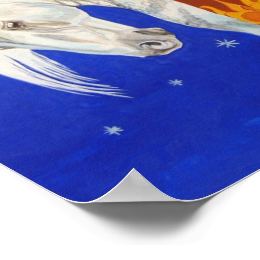 Paarden en Angel Poster (Hoek)