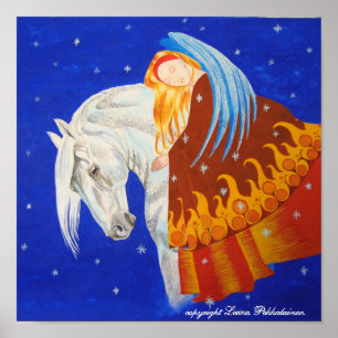 Paarden en Angel Poster