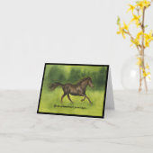 Paarden en auto's Gevouwen Wenskaart Kaart (Gele Bloem)