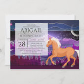 Paarden en bergen Paars en blauw Kaart (Voorkant)