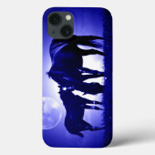 Paarden en blauwe nacht Case-Mate iPhone case (Achterkant)